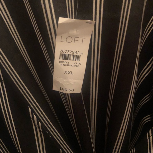 Loft black and white striped dress - Picture 5 of 5
